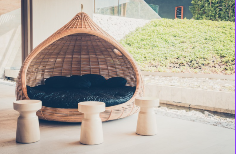 tumbons wellness arrangement in home relaxation area with soft lighting natural textures and peaceful atmosphere supporting calm routines