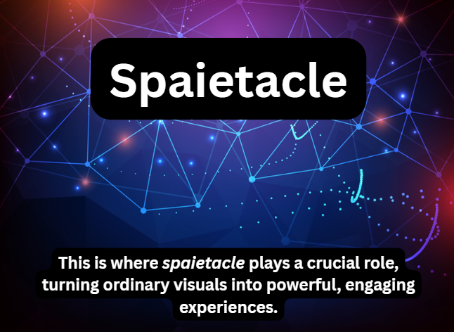Creative digital spaietacle with vibrant elements
