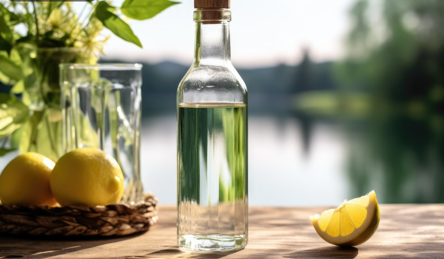 Frosted glass water bottle with minimalist design and leak-proof cap